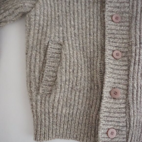 Caldwell Taupe Shawl Collar Cardigan Eclectic Grandpa Old Money Iconic Wool M - Picture 6 of 9